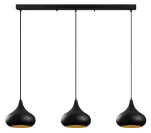 Lampă suspendată Muba x3, neagră