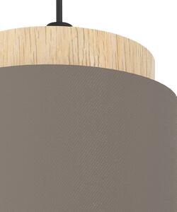 Lampă suspendată din material textil Albariza, culoare cappuccino, material