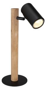 Veioza, lampa de masa design modern HERTI negru mat, maro inchis