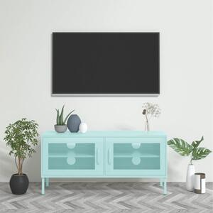 Comodă TV, verde mentă, 105x35x50 cm, oțel