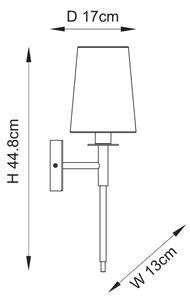 Endon 110738 - Aplica de perete 1xE14/6W/230V alb/auriu