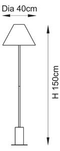 Endon 114209 - Lampă de podea 1xE27/10W/230V bej/auriu