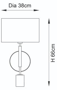 Endon 95221 - Lampă de masă 1xE27/10W/230V albastru/alamă/negru