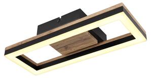 Plafoniera LED design industrial Beatrix negru, maro 34x,5x13cm