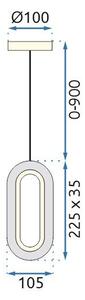 Lustră cu Cristale Suspendată G113-1CP GOLD