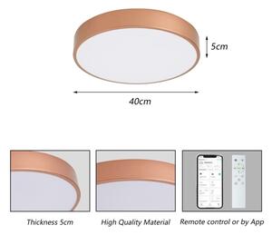 BRILAGI-LED Corp de iluminat dimerizabil POOL SMART LED/48W/230V 40 cm Wi-Fi Tuya cupru + telecomandă