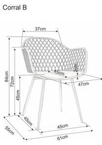 OFERTA Scaun din plastic alb CORRAL B calitatea II