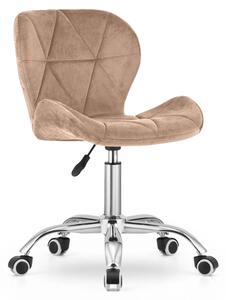 Scaun de birou AVOLA VELVET maro deschis