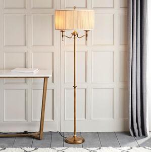 Endon 63620 - Lampadar STANFORD 2xE14/40W/230V alamă/bej