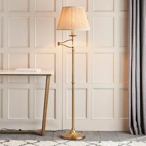 Endon 63621 - Lampadar STANFORD 1xE27/60W/230V alamă/bej