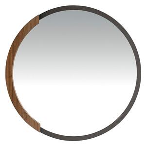 Oglinda decorativa design LUX Round black steel, 80cm