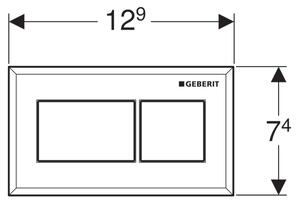 Geberit buton de spălare pentru WC crom lucios-negru 116.051.KV.1