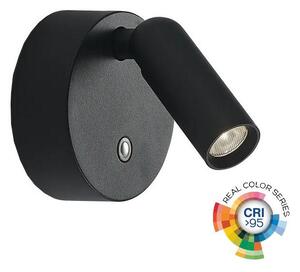 Ideal Lux BEAN - spot de perete LED reîncărcabil, dimmabil, LED/3W/5V CRI 95, negru
