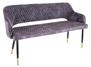 Bancheta tapitata design modern Paris 160cm, gri