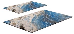 Covorașe de baie albastre 2 buc. 60x100 cm – Foutastic