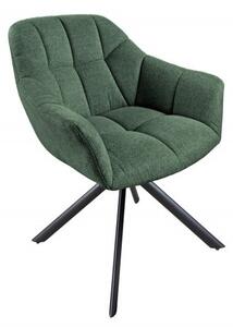 Set 2 scaune pivotante Papillon, tesatura structurala verde inchis