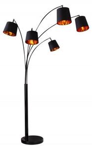 Lampadar tip arc cu 5 brate Levels negru/ auriu