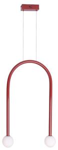 Lustra LED design minimalist ENIGMA, Coral red