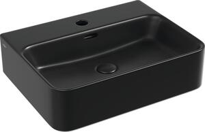 Lavoar pe blat Jungborn THREE 52x40 cm negru mat, incl. ventil scurgere ceramic
