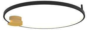 Lustra aplicata LED design inelar Ring negru, 60cm
