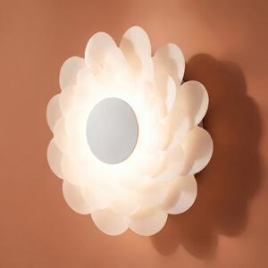 Lucande Aplică LED Bloem, Ø 40 cm, albă, dimabilă în 3 trepte, reglabil, Alb, Camera de zi / sufragerie, Plastic, Modern