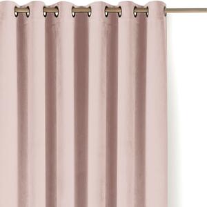 Draperie roz-deschis dimout (semi-opacă) din catifea 200x300 cm Velto – Filumi