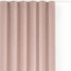 Draperie roz-deschis dimout (semi-opacă) din catifea 140x225 cm Velto – Filumi