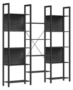Biblioteca Vasagle Negru 158x24x164.6 cm