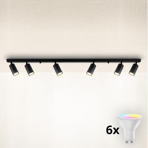 Brilagi - Spot LED RGBW reglabil SELE DIAMANT 6xGU10/6,5W/230V Wi-Fi negru