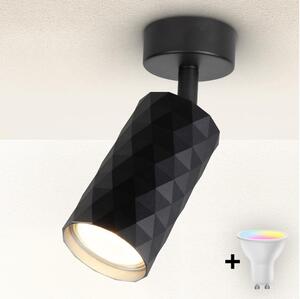 Brilagi - Spot LED RGBW compatibil cu dimmer SELE DIAMANT 1xGU10/4,8W/230V negru