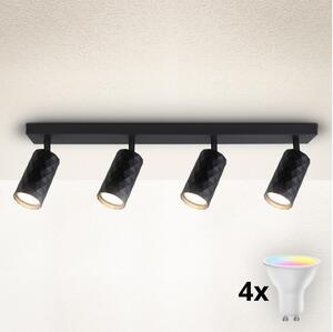 Brilagi - Spot LED RGBW dimerizabil SELE DIAMANT 4xGU10/4,8W/230V negru
