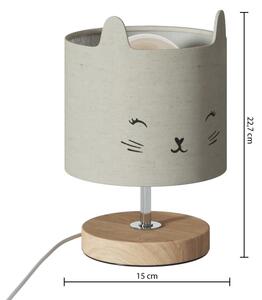 Atmosphera - Lampă de masă pentru copii TOXEY, 1xE14/25W/230V, model pisică