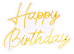 Atmosphera - Decorațiune neon LED de perete HAPPY BIRTHDAY LED/5V
