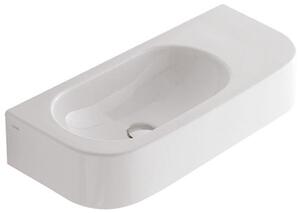 Globo Concept lavoar 55x27 cm semicircular clasică alb luciu SCT55.BI