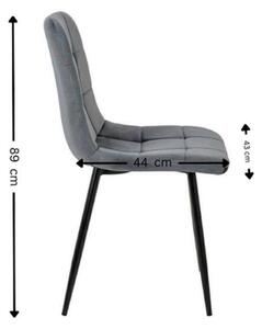 Set 4 Scaune KJC37 Gri