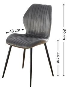 Scaun Living Tapitat KJC104 Gri