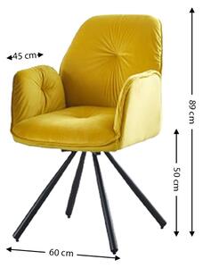 Scaun Living Rotativ KJC80 Galben