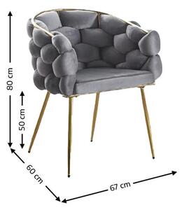 Scaun Living Tapitat KJC15 Gri