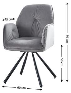 Scaun Living Rotativ KJC80 Gri