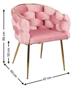 Scaun Living Tapitat KJC15 Roz