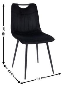 Set 4 Scaune KJC0358 Negru