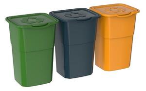 Coș pentru selectare deșeuri Eco 3 Master 50 l, 3 buc