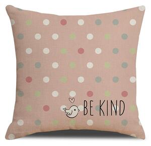 Husa pentru perna BE KIND 45x45 cm, roz