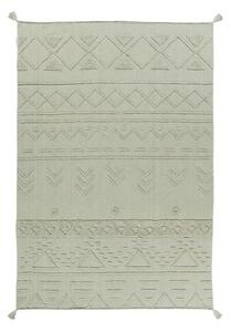 Covor verde deschis lavabil/țesut manual din bumbac 170x240 cm Tribu Olive – Lorena Canals