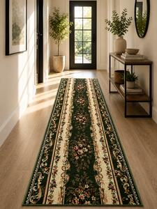Traversa Covor, Lotos 535, Verde, Latime 80 cm, Diverse Lungimi