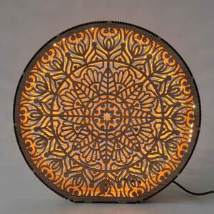 Lampă decorativă din lemn cu mandală | LYLI