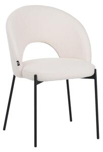 Scaun Bucatarie/Dining Marabell Tapiterie Boucle Alb