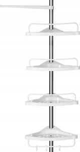 OFERTA Polita de colt pentru baie COMPACT telescopica 104-315 cm, alba II. calitate
