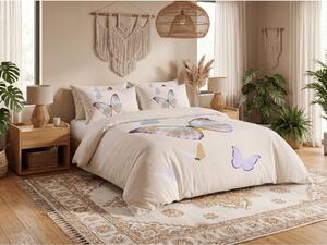 Lenjerie de pat din bumbac Culoare crem, BURNING BUTTERFLY