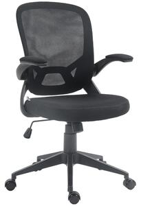 HOMCOM Scaun de Birou Ergonomic cu Înălțime Reglabilă, Scaun de Birou cu Balansoar și Țesătură Respirabilă, 59x58x96-106 cm, Negru | Aosom Romania
